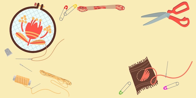 Zestaw nici i igieł do haftu